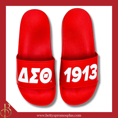 Delta Sigma Theta ΔΣΘ Sandals, Delta Slides Flip Flops-Smaill (6-7)-Delta Sigma Theta Paraphernalia-Delta Sigma Theta Sandals-Betty's Promos Plus