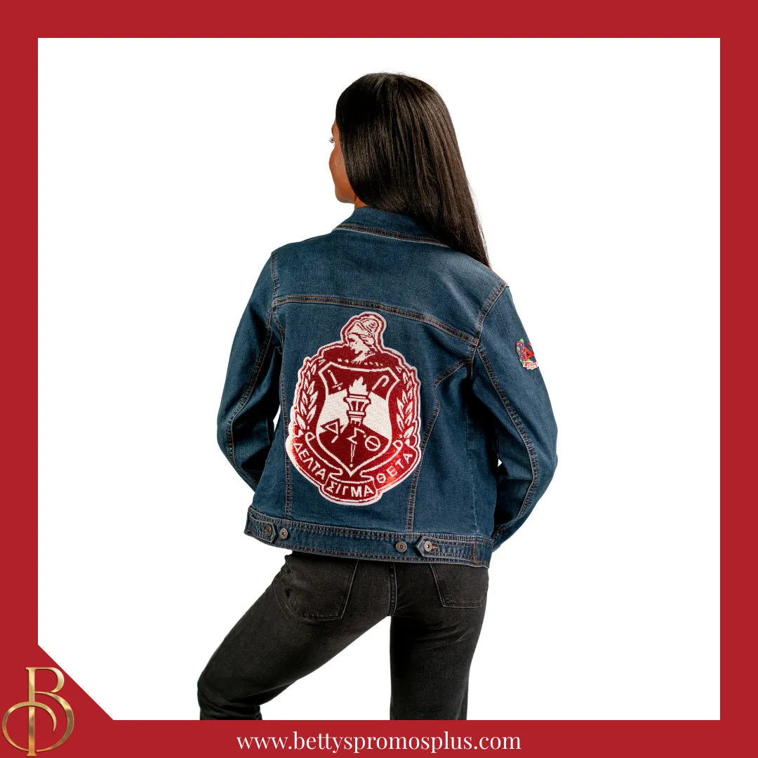 Delta Sigma Theta ΔΣΘ Sequin Embroidery Patch-Delta Sigma Theta Paraphernalia-Delta Sigma Theta Patch-Betty's Promos Plus