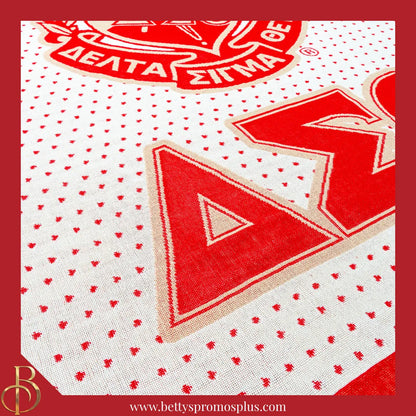 Delta Sigma Theta ΔΣΘ Shield Afghan Throw Blanket-Delta Sigma Theta Paraphernalia-Delta Sigma Theta Blanket-Betty's Promos Plus