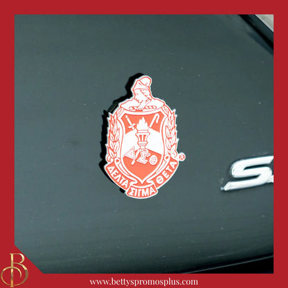 Delta Sigma Theta ΔΣΘ Shield Crest Auto Decal Sticker Car Emblem-Delta Sigma Theta Paraphernalia-Delta Sigma Theta Auto Decal-Betty's Promos Plus