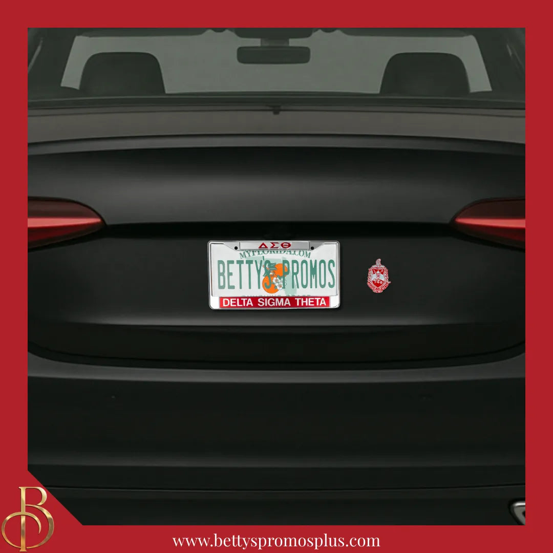Delta Sigma Theta ΔΣΘ Shield Crest Auto Decal Sticker Car Emblem-Delta Sigma Theta Paraphernalia-Delta Sigma Theta Auto Decal-Betty's Promos Plus