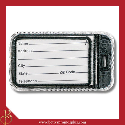 Delta Sigma Theta ΔΣΘ Shield Embroidered Luggage Tag-Delta Sigma Theta Paraphernalia-Delta Sigma Theta Luggage Tag-Betty's Promos Plus