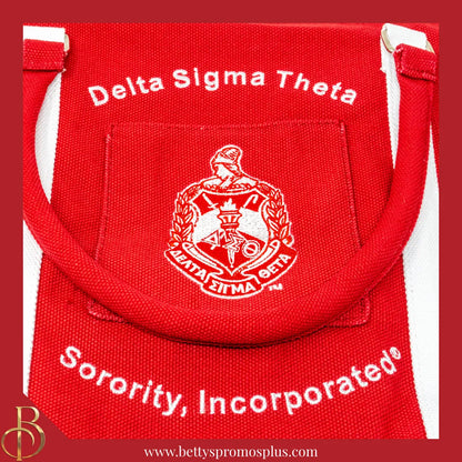 Delta Sigma Theta ΔΣΘ Shield Heavy Duty Canvas Tote Bag-Delta Sigma Theta Paraphernalia-Delta Sigma Theta Tote Bags-Betty's Promos Plus