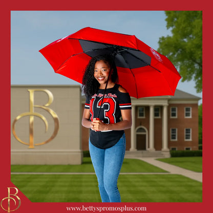 Delta Sigma Theta ΔΣΘ Shield Hurricane Umbrella-Delta Sigma Theta Paraphernalia-Delta Sigma Theta Umbrellas-Betty's Promos Plus
