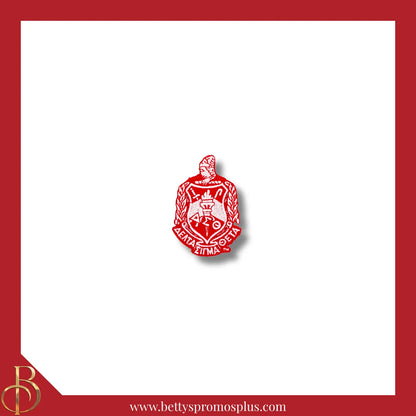 Delta Sigma Theta ΔΣΘ Shield Iron-on Embroidered Patch-Red-Small - 3"-Delta Sigma Theta Paraphernalia-Delta Sigma Theta Patch-Betty's Promos Plus