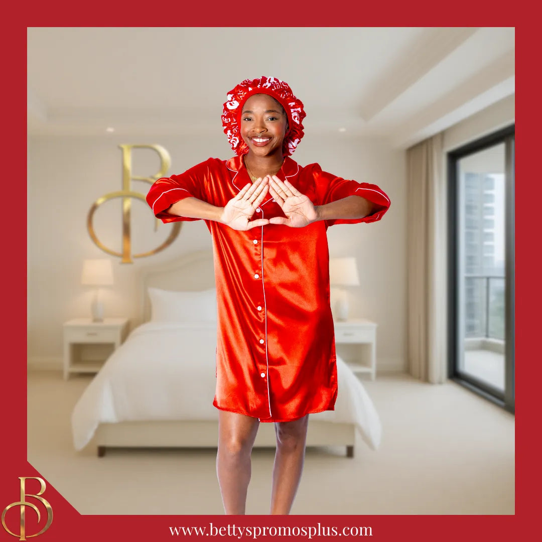 Delta Sigma Theta ΔΣΘ Signature Bonnet-Delta Sigma Theta Paraphernalia-Delta Sigma Theta Bonnet-Betty's Promos Plus