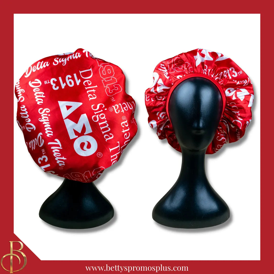 Delta Sigma Theta ΔΣΘ Signature Bonnet-Red-Delta Sigma Theta Paraphernalia-Delta Sigma Theta Bonnet-Betty's Promos Plus