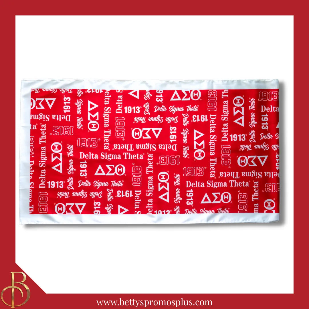 Delta Sigma Theta ΔΣΘ Signature Scarf-Delta Sigma Theta Paraphernalia-Delta Sigma Theta Scarf-Betty's Promos Plus