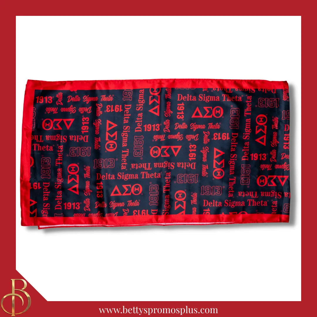 Delta Sigma Theta ΔΣΘ Signature Scarf-Delta Sigma Theta Paraphernalia-Delta Sigma Theta Scarf-Betty's Promos Plus