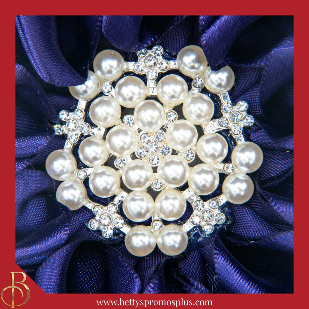 Delta Sigma Theta ΔΣΘ Silk Flower Brooch-Delta Sigma Theta Paraphernalia-Delta Sigma Theta Lapel Pin-Betty's Promos Plus