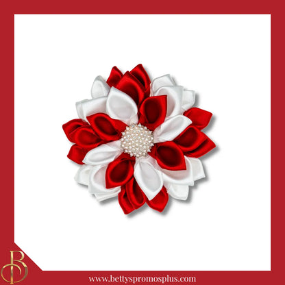 Delta Sigma Theta ΔΣΘ Silk Flower Brooch-Small - 3.5"-Pinwheel-Delta Sigma Theta Paraphernalia-Delta Sigma Theta Lapel Pin-Betty's Promos Plus