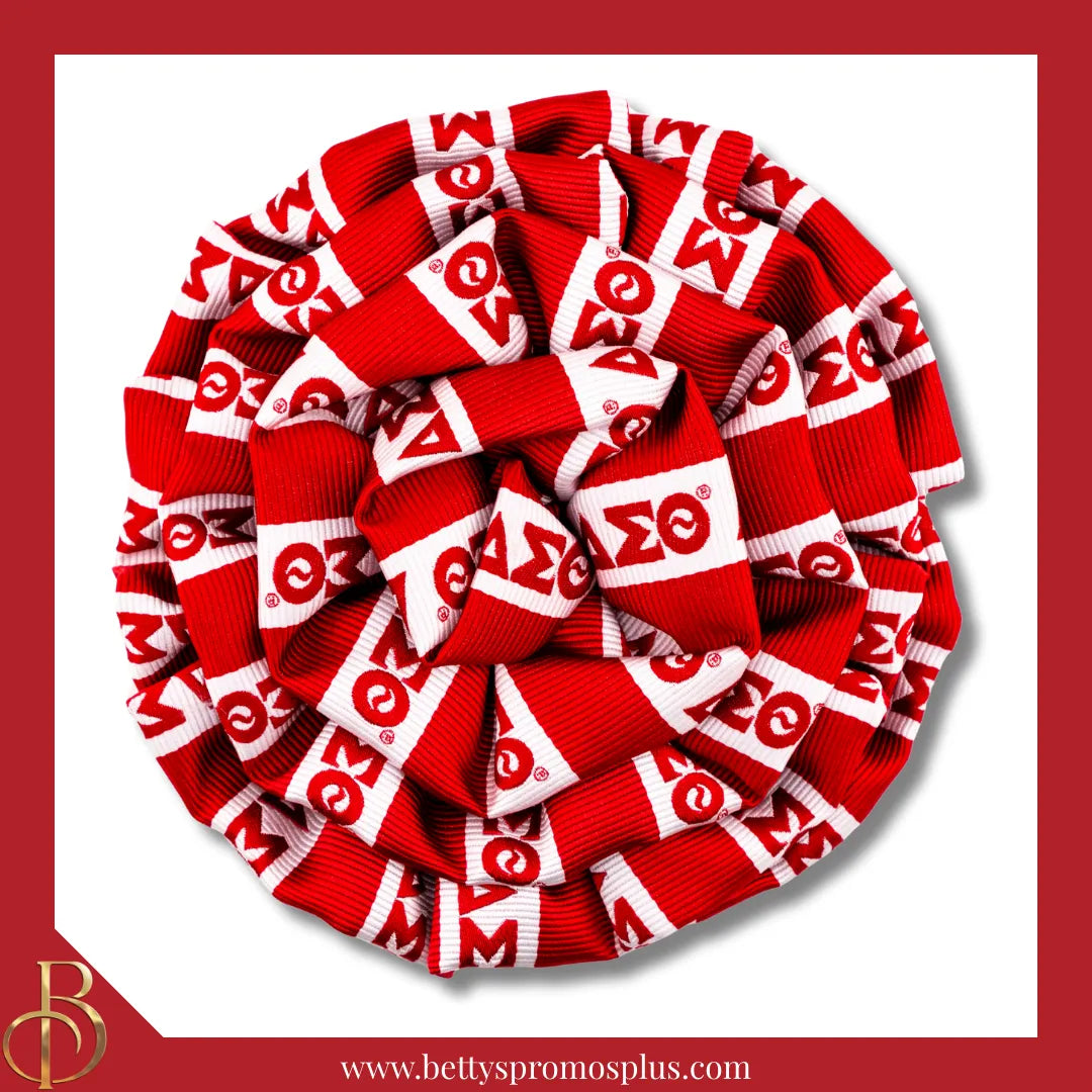 Delta Sigma Theta ΔΣΘ Silk Flower Lapel Pin-Delta Sigma Theta Paraphernalia-Delta Sigma Theta Lapel Pin-Betty's Promos Plus