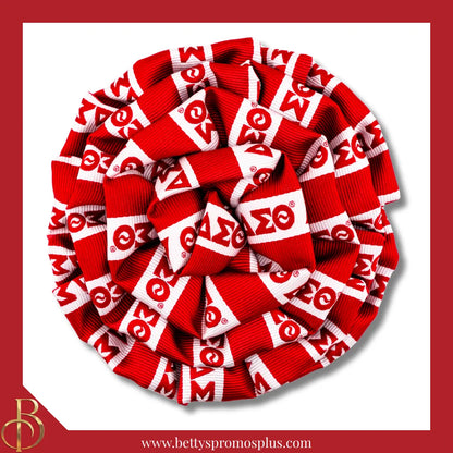 Delta Sigma Theta ΔΣΘ Silk Flower Lapel Pin-Delta Sigma Theta Paraphernalia-Delta Sigma Theta Lapel Pin-Betty's Promos Plus