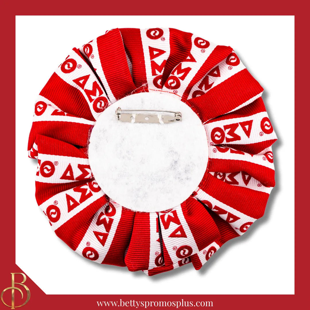 Delta Sigma Theta ΔΣΘ Silk Flower Lapel Pin-Delta Sigma Theta Paraphernalia-Delta Sigma Theta Lapel Pin-Betty's Promos Plus