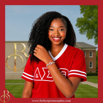 Delta Sigma Theta ΔΣΘ Snap Button Bracelet Jewelry with Interchangeable Snaps-Delta Sigma Theta Paraphernalia-Delta Sigma Theta Bracelet-Betty's Promos Plus
