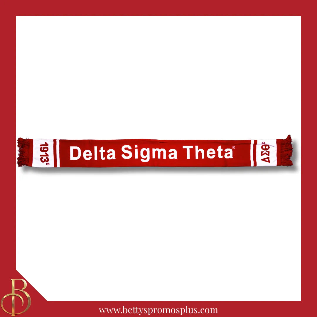 Delta Sigma Theta ΔΣΘ Sorority Knit Scarf-Delta Sigma Theta Paraphernalia-Delta Sigma Theta Scarf-Betty's Promos Plus