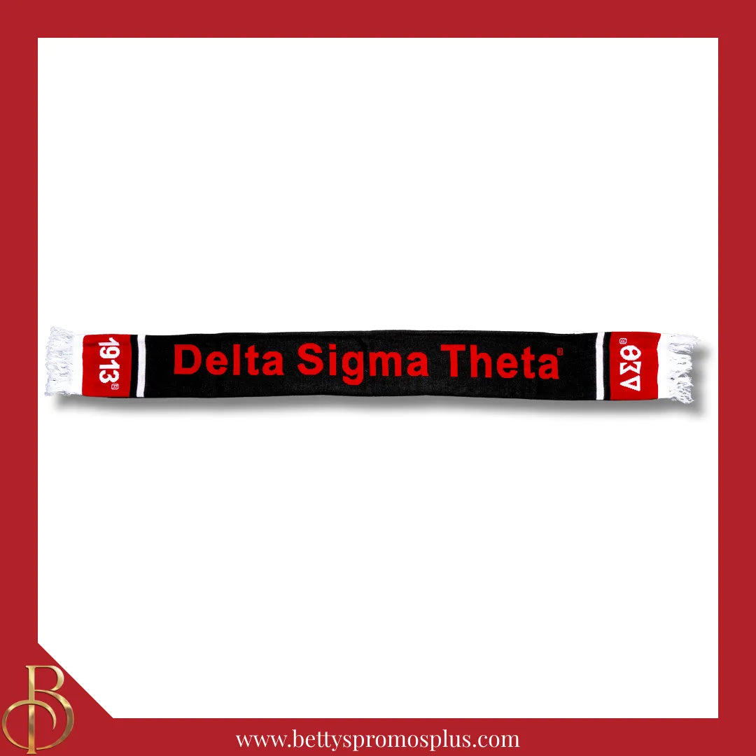 Delta Sigma Theta ΔΣΘ Sorority Knit Scarf-Delta Sigma Theta Paraphernalia-Delta Sigma Theta Scarf-Betty's Promos Plus