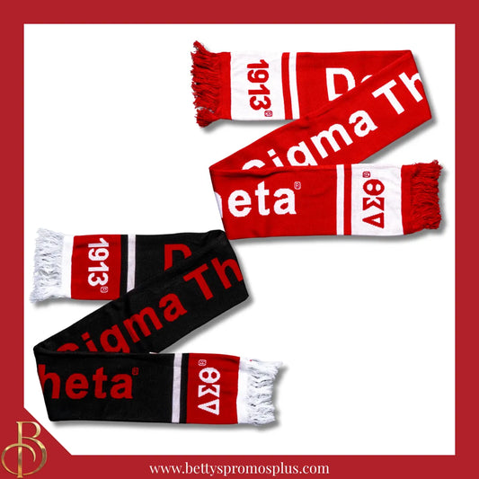 Delta Sigma Theta ΔΣΘ Sorority Knit Scarf-Delta Sigma Theta Paraphernalia-Delta Sigma Theta Scarf-Betty's Promos Plus