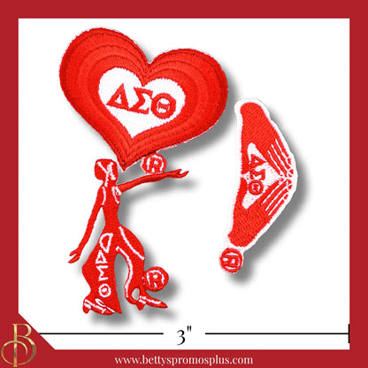 Delta Sigma Theta ΔΣΘ Stick-On Embroidered Patch Set of 3 Patches-Pack #2-Delta Sigma Theta Paraphernalia-Delta Sigma Theta Patch-Betty's Promos Plus
