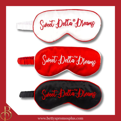 Delta Sigma Theta ΔΣΘ "Sweet Delta Dreams" Sleep Mask-Delta Sigma Theta Paraphernalia-Delta Sigma Theta Sleep Mask-Betty's Promos Plus