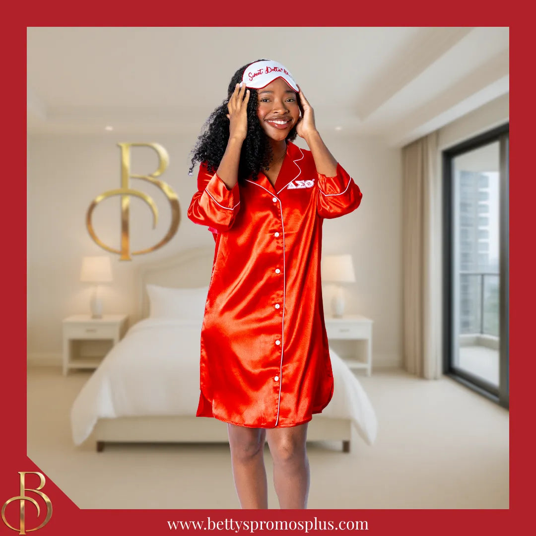 Delta Sigma Theta ΔΣΘ "Sweet Delta Dreams" Sleep Mask-Delta Sigma Theta Paraphernalia-Delta Sigma Theta Sleep Mask-Betty's Promos Plus