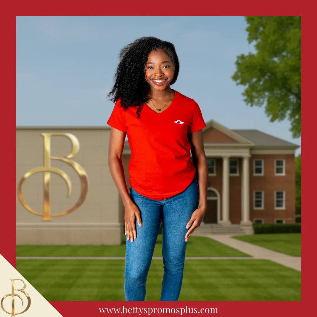 Delta Sigma Theta ΔΣΘ The Mid Hand Symbol Embroidered T-Shirt-Delta Sigma Theta Paraphernalia-Delta Sigma Theta T-Shirts-Betty's Promos Plus