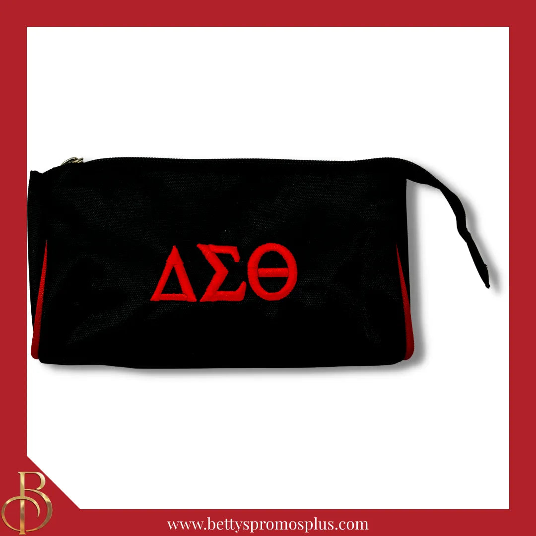 Delta Sigma Theta ΔΣΘ Toiletry Bag Set of 3 Makeup Travel Kit Bathroom and Luggage Organizer-Delta Sigma Theta Paraphernalia-Delta Sigma Theta Cosmetic Case-Betty's Promos Plus