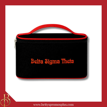 Delta Sigma Theta ΔΣΘ Toiletry Bag Set of 3 Makeup Travel Kit Bathroom and Luggage Organizer-Delta Sigma Theta Paraphernalia-Delta Sigma Theta Cosmetic Case-Betty's Promos Plus