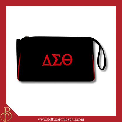 Delta Sigma Theta ΔΣΘ Toiletry Bag Set of 3 Makeup Travel Kit Bathroom and Luggage Organizer-Delta Sigma Theta Paraphernalia-Delta Sigma Theta Cosmetic Case-Betty's Promos Plus