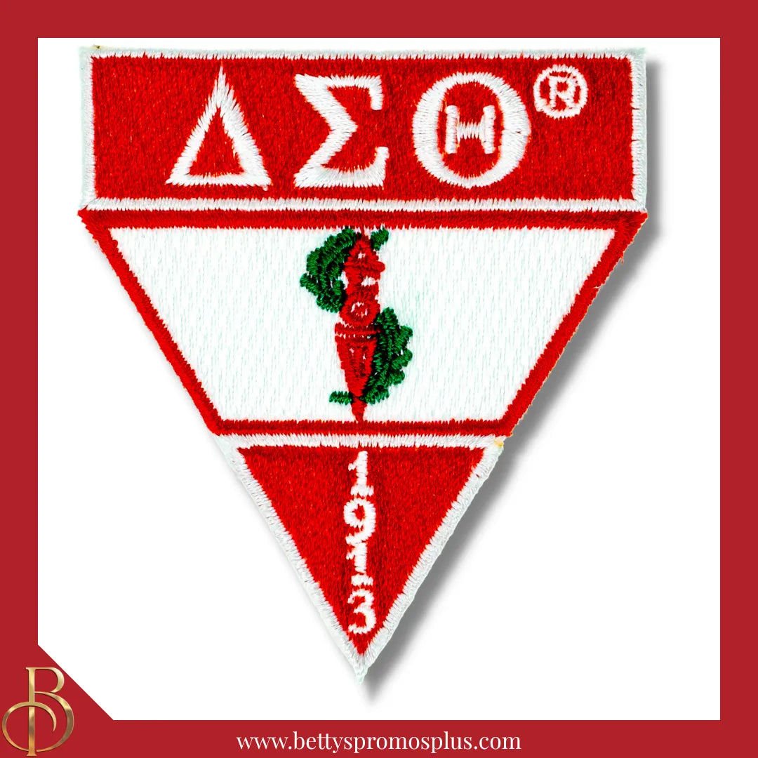 Delta Sigma Theta ΔΣΘ Torch of Wisdom 1913 Patch-Red-Delta Sigma Theta Paraphernalia-Delta Sigma Theta Patch-Betty's Promos Plus