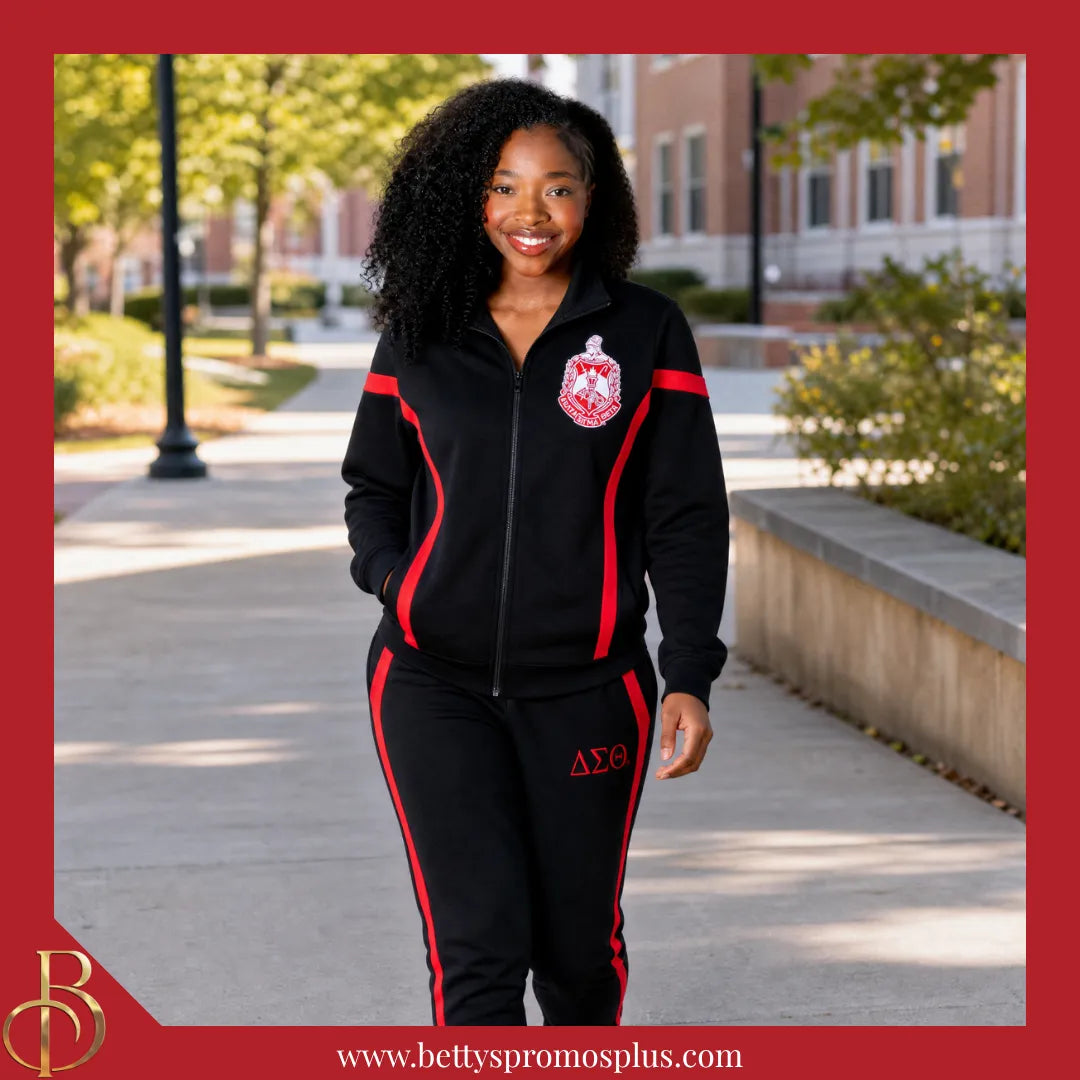 Delta Sigma Theta ΔΣΘ Track Suit Set-Delta Sigma Theta Paraphernalia-Delta Sigma Theta Track Suit-Betty's Promos Plus