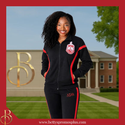 Delta Sigma Theta ΔΣΘ Track Suit Set-Delta Sigma Theta Paraphernalia-Delta Sigma Theta Track Suit-Betty's Promos Plus