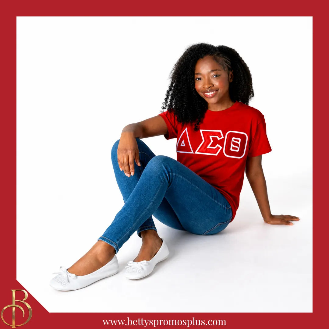 Delta Sigma Theta ΔΣΘ Uninterrupted White Embroidered Ballet Flats with Carrying Case-Delta Sigma Theta Paraphernalia-Delta Sigma Theta Ballet Flats-Betty's Promos Plus