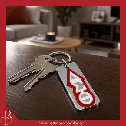 Delta Sigma Theta ΔΣΘ Vertical Block Acrylic Keychain-Delta Sigma Theta Paraphernalia-Delta Sigma Theta Keychain-Betty's Promos Plus