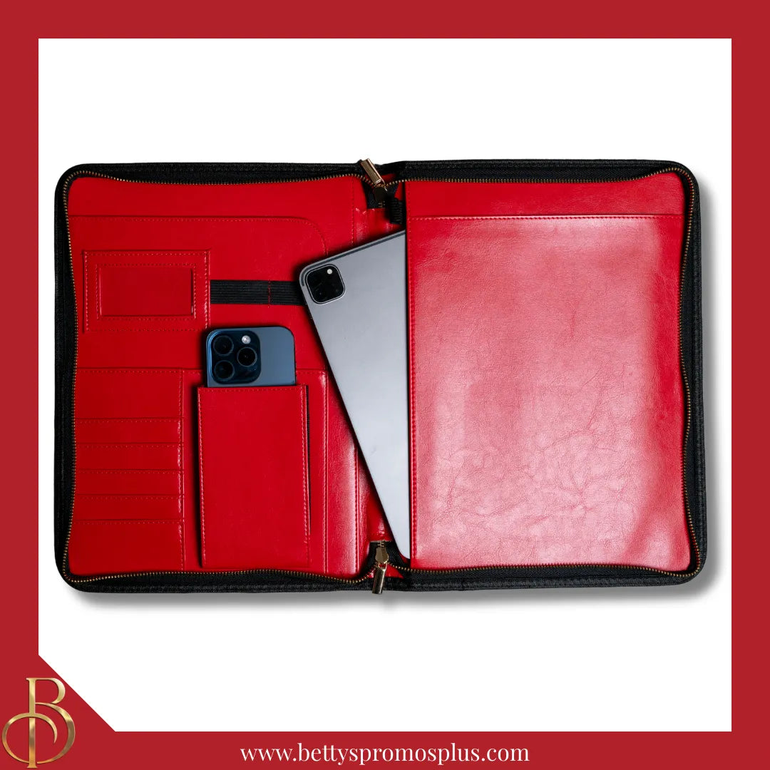 Delta Sigma Theta ΔΣΘ Zip Around Business Padfolio-Delta Sigma Theta Paraphernalia-Delta Sigma Theta Padfolio-Betty's Promos Plus