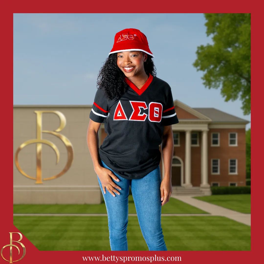 Delta Sigma Theta Mesh Flex Fit ΔΣΘ Embroidered Bucket Hat-Delta Sigma Theta Paraphernalia-Delta Sigma Theta Hats-Betty's Promos Plus