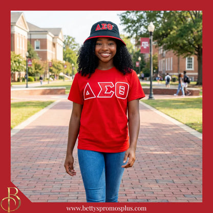 Delta Sigma Theta Mesh Flex Fit ΔΣΘ Embroidered Bucket Hat-Delta Sigma Theta Paraphernalia-Delta Sigma Theta Hats-Betty's Promos Plus