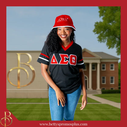 Delta Sigma Theta Mesh Flex Fit ΔΣΘ Embroidered Bucket Hat-Delta Sigma Theta Paraphernalia-Delta Sigma Theta Hats-Betty's Promos Plus