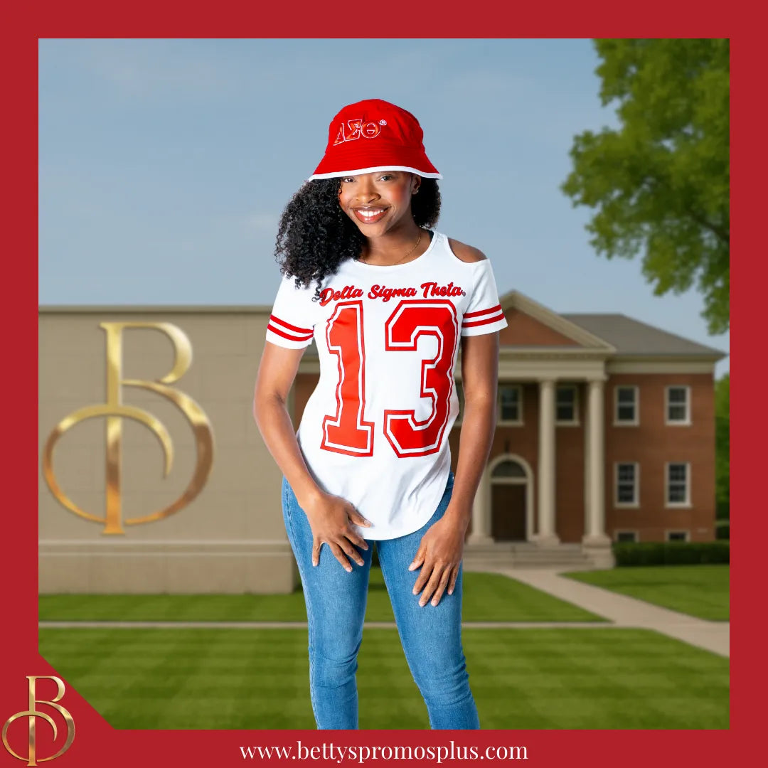 Delta Sigma Theta Mesh Flex Fit ΔΣΘ Embroidered Bucket Hat-Delta Sigma Theta Paraphernalia-Delta Sigma Theta Hats-Betty's Promos Plus