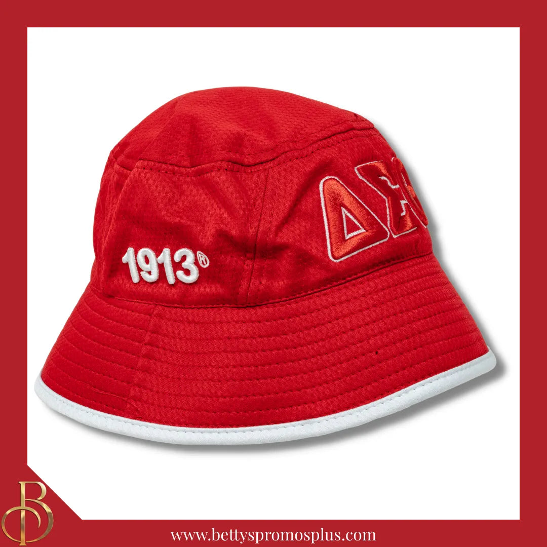 Delta Sigma Theta Mesh Flex Fit ΔΣΘ Embroidered Bucket Hat-Delta Sigma Theta Paraphernalia-Delta Sigma Theta Hats-Betty's Promos Plus