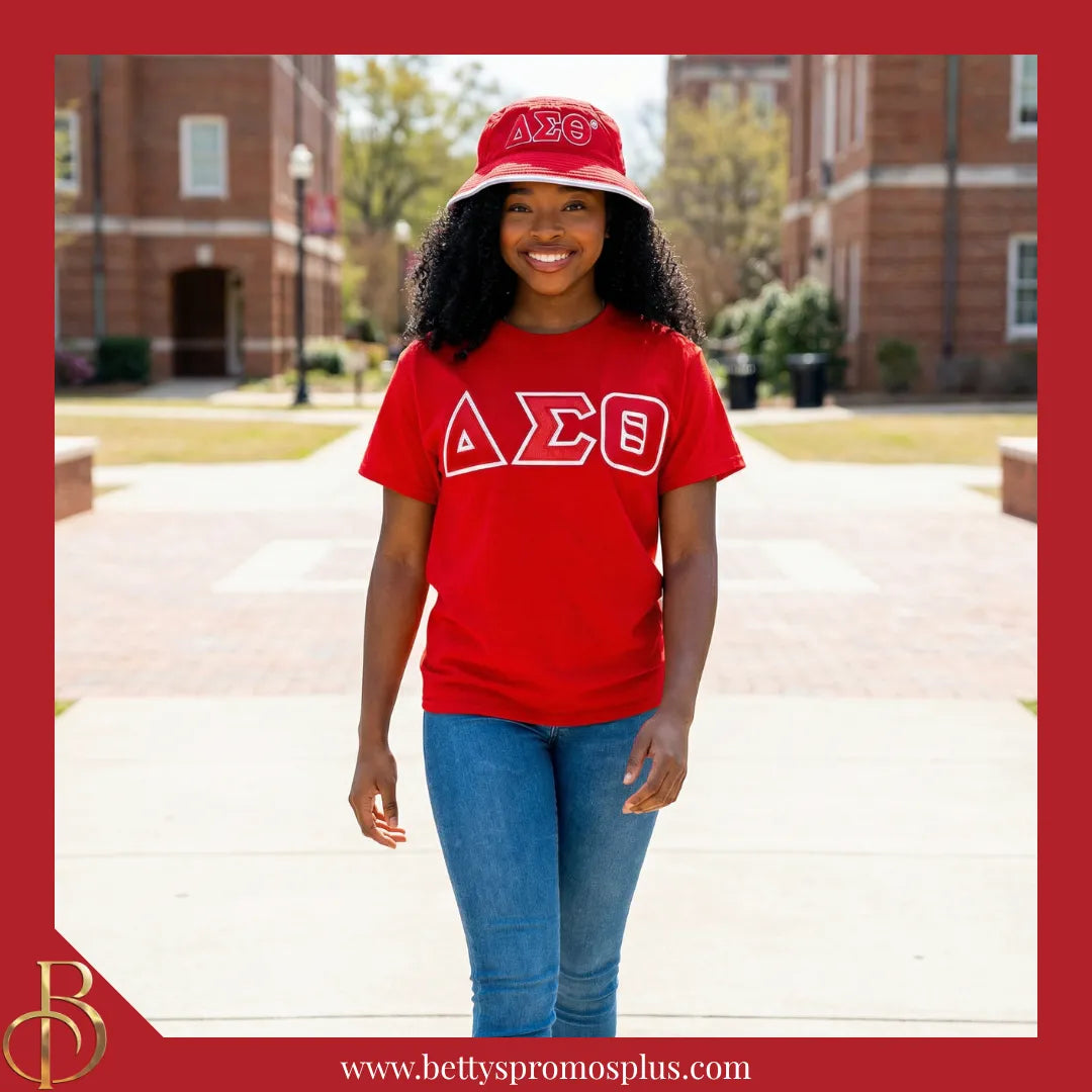 Delta Sigma Theta Mesh Flex Fit ΔΣΘ Embroidered Bucket Hat-Delta Sigma Theta Paraphernalia-Delta Sigma Theta Hats-Betty's Promos Plus