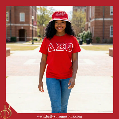 Delta Sigma Theta Mesh Flex Fit ΔΣΘ Embroidered Bucket Hat-Delta Sigma Theta Paraphernalia-Delta Sigma Theta Hats-Betty's Promos Plus