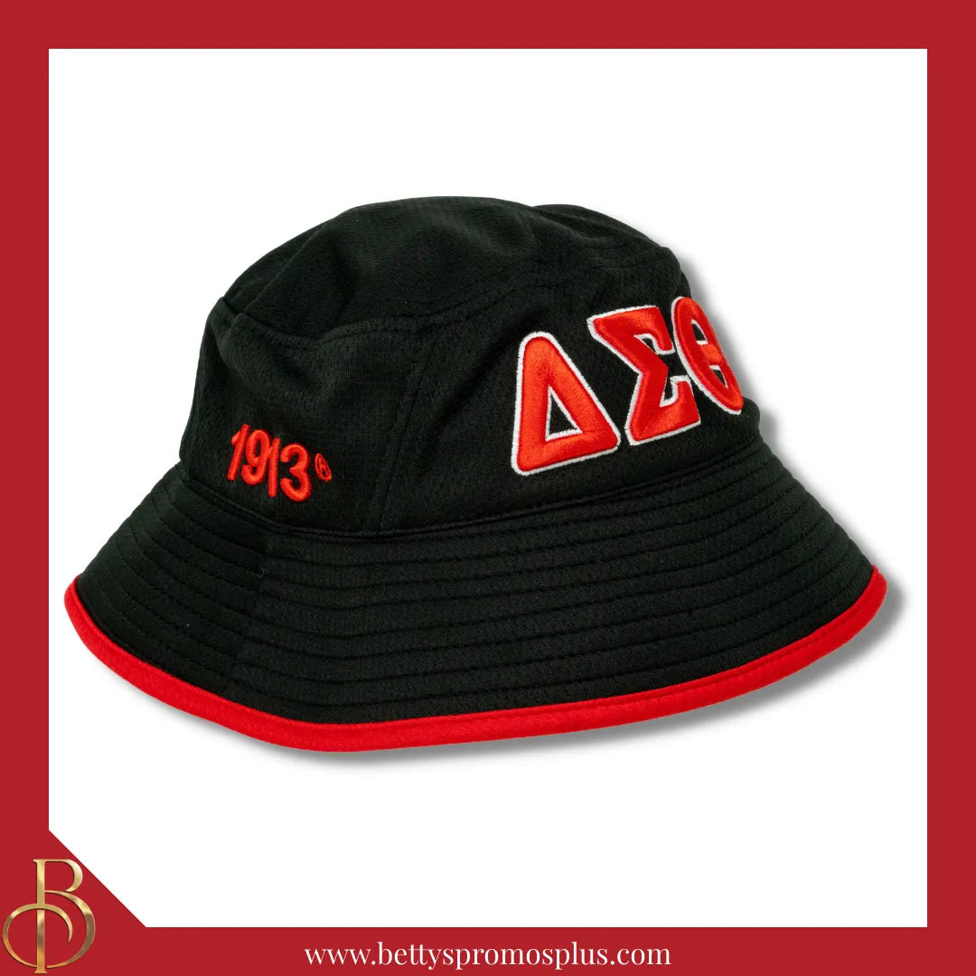 Delta Sigma Theta Mesh Flex Fit ΔΣΘ Embroidered Bucket Hat-Delta Sigma Theta Paraphernalia-Delta Sigma Theta Hats-Betty's Promos Plus