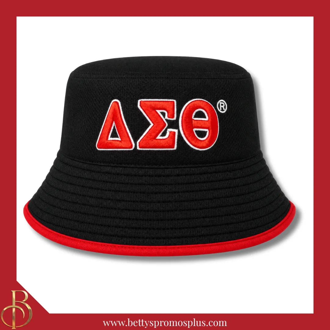 Delta Sigma Theta Mesh Flex Fit ΔΣΘ Embroidered Bucket Hat-Delta Sigma Theta Paraphernalia-Delta Sigma Theta Hats-Betty's Promos Plus
