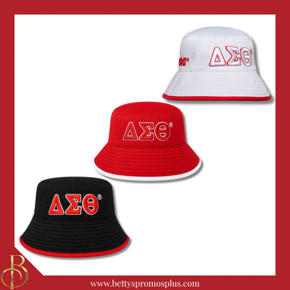 Delta Sigma Theta Mesh Flex Fit ΔΣΘ Embroidered Bucket Hat-Delta Sigma Theta Paraphernalia-Delta Sigma Theta Hats-Betty's Promos Plus