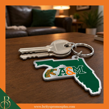 Florida A&M FAMU Rattlers A&M Florida Keychain-FAMU Paraphernalia-FAMU Keychain-Betty's Promos Plus