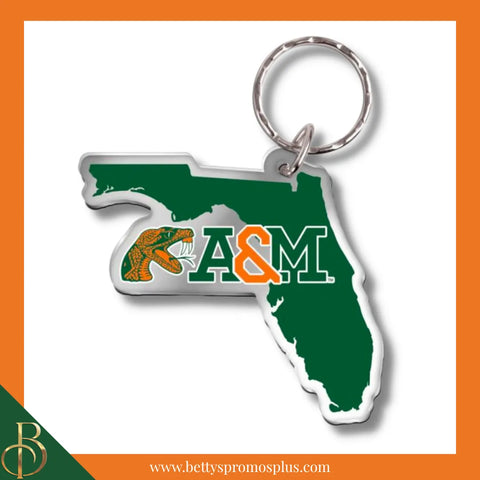 Florida A&M FAMU Rattlers A&M Florida Keychain-FAMU Paraphernalia-FAMU Keychain-Betty's Promos Plus