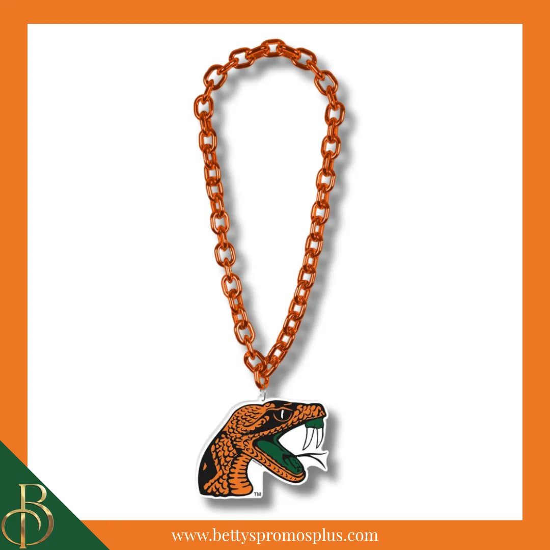 Florida A&M FAMU Rattlers Big Chain Necklace-FAMU Paraphernalia-FAMU Necklace-Betty's Promos Plus