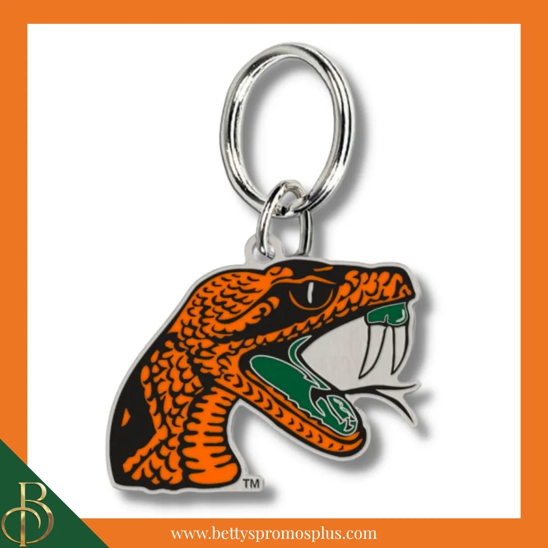 Florida A&M FAMU Rattlers Enamel Keychain-FAMU Paraphernalia-FAMU Keychain-Betty's Promos Plus