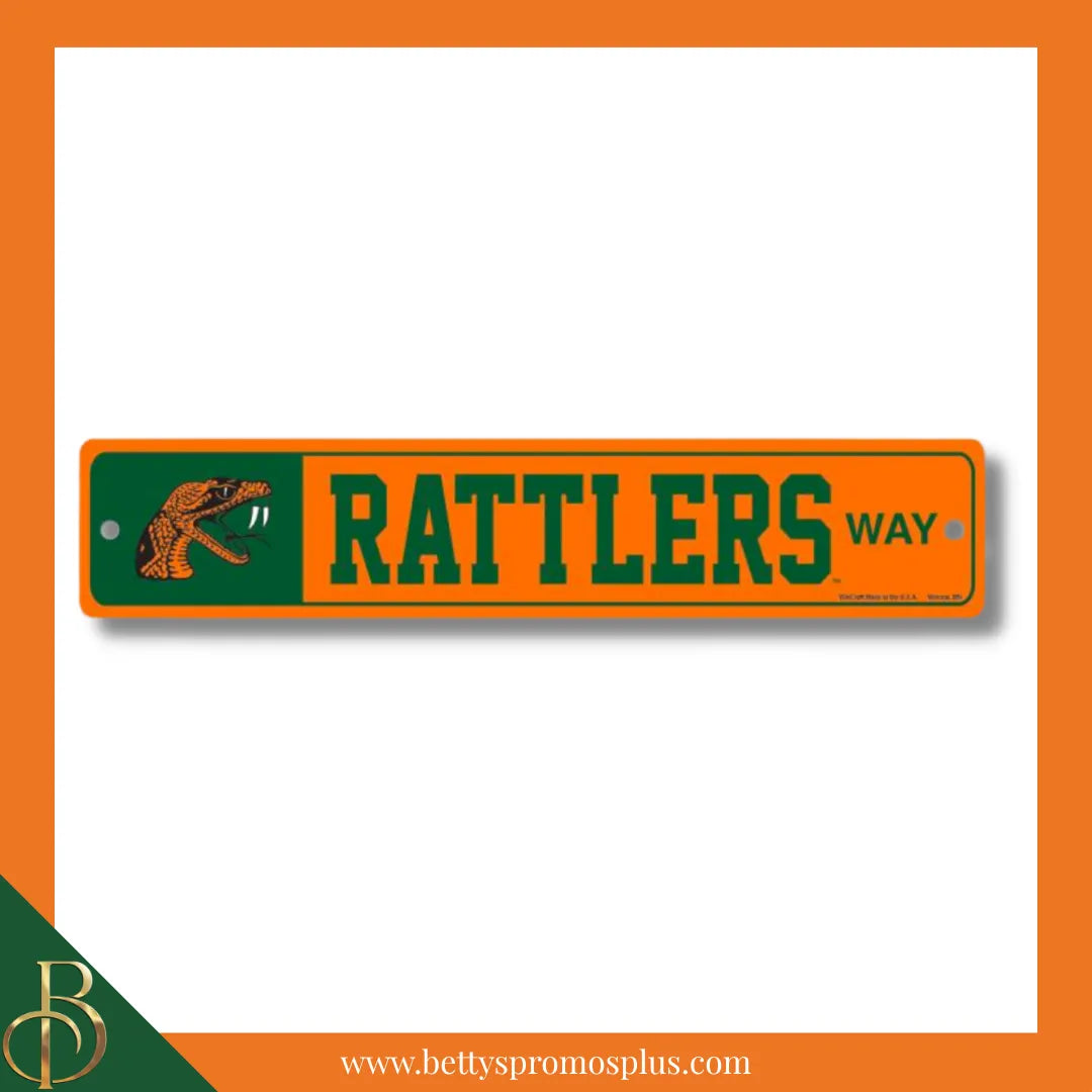 Florida A&M FAMU Rattlers Street Sign-FAMU Paraphernalia-FAMU Street Sign-Betty's Promos Plus
